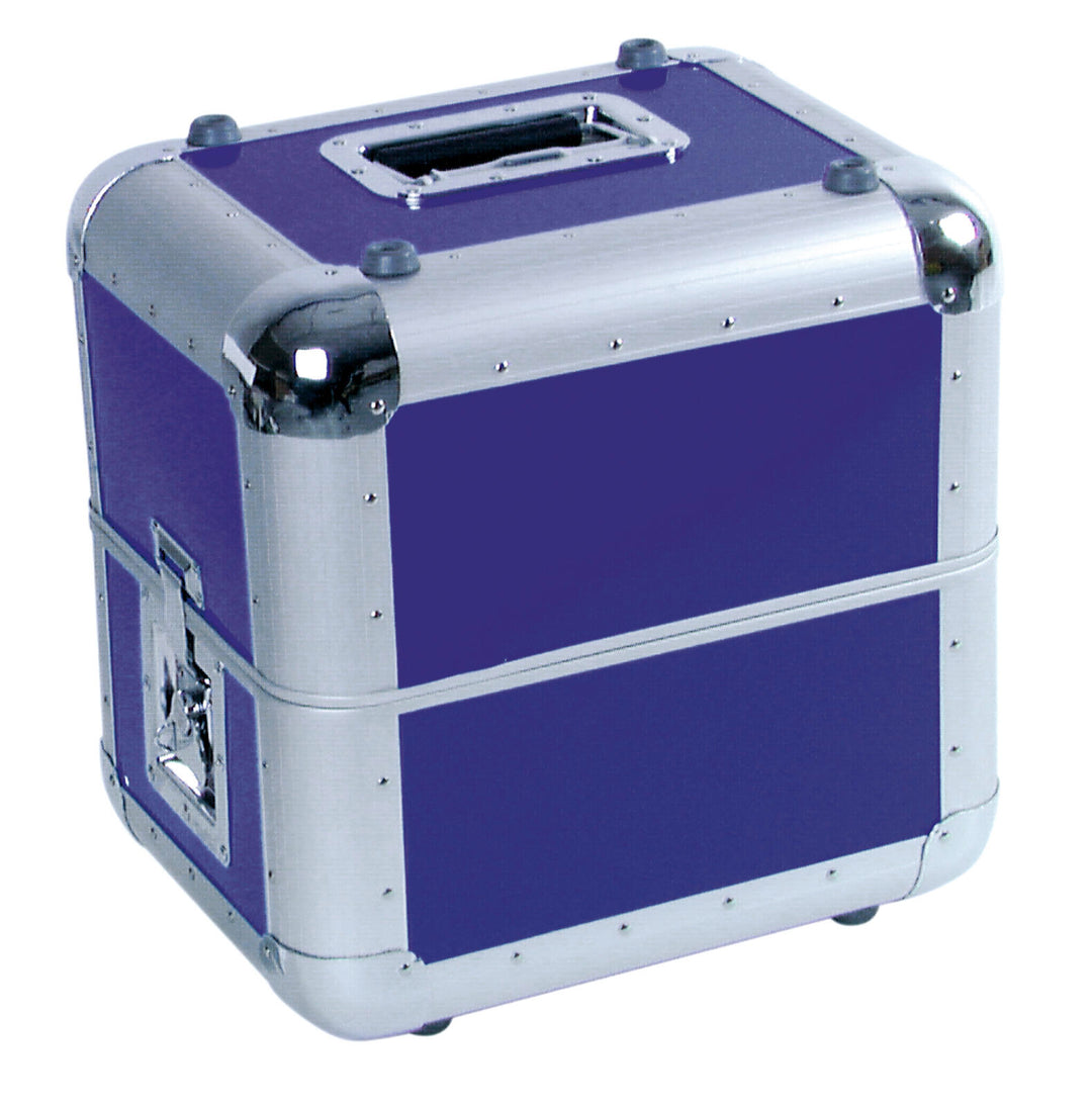 ROADINGER Record Case ALU 50/50, arrotondata, dark blu