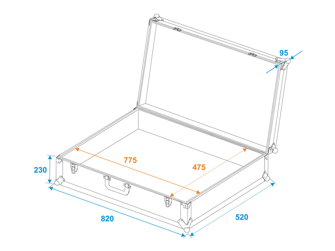 ROADINGER Custodia universale Tour Pro 82x32x52 nera