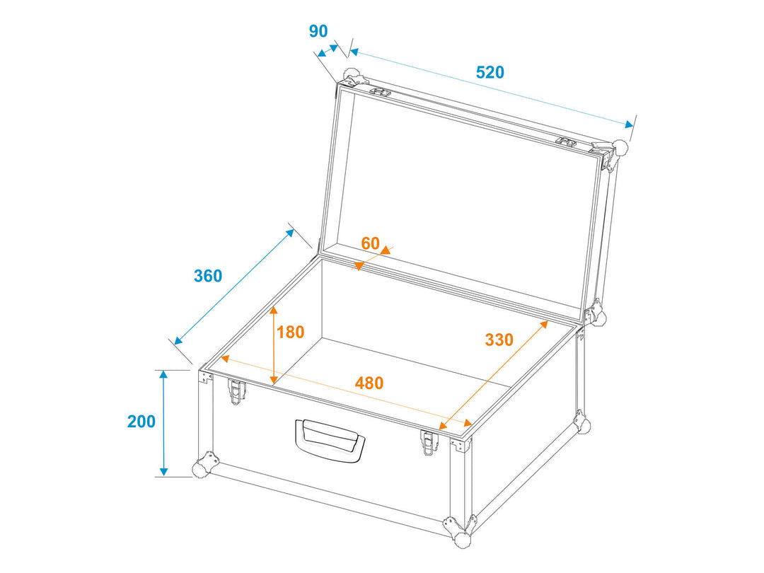 ROADINGER Universal case Tour 52x36x29cm nero