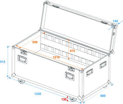 Tour Case con Ruote (125 x 60 x 78cm)
