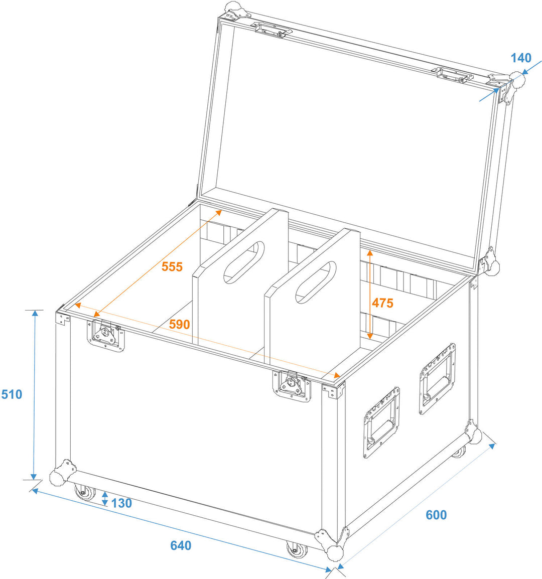 ROADINGER Universal Tour Case 60cm con ruote