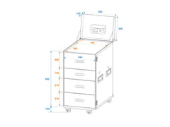 ROADINGER WDS-1 Custodia universale a cassetti con ruote