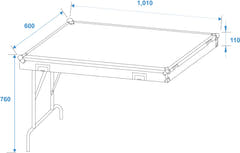 ROADINGER WDS-1 Custodia universale a cassetti con ruote
