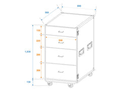 ROADINGER ODS-1 Custodia universale a cassetti con ruote