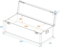 Eurolite Flightcase di Trasporto (121,5 x 41,5 x 45,5cm)
