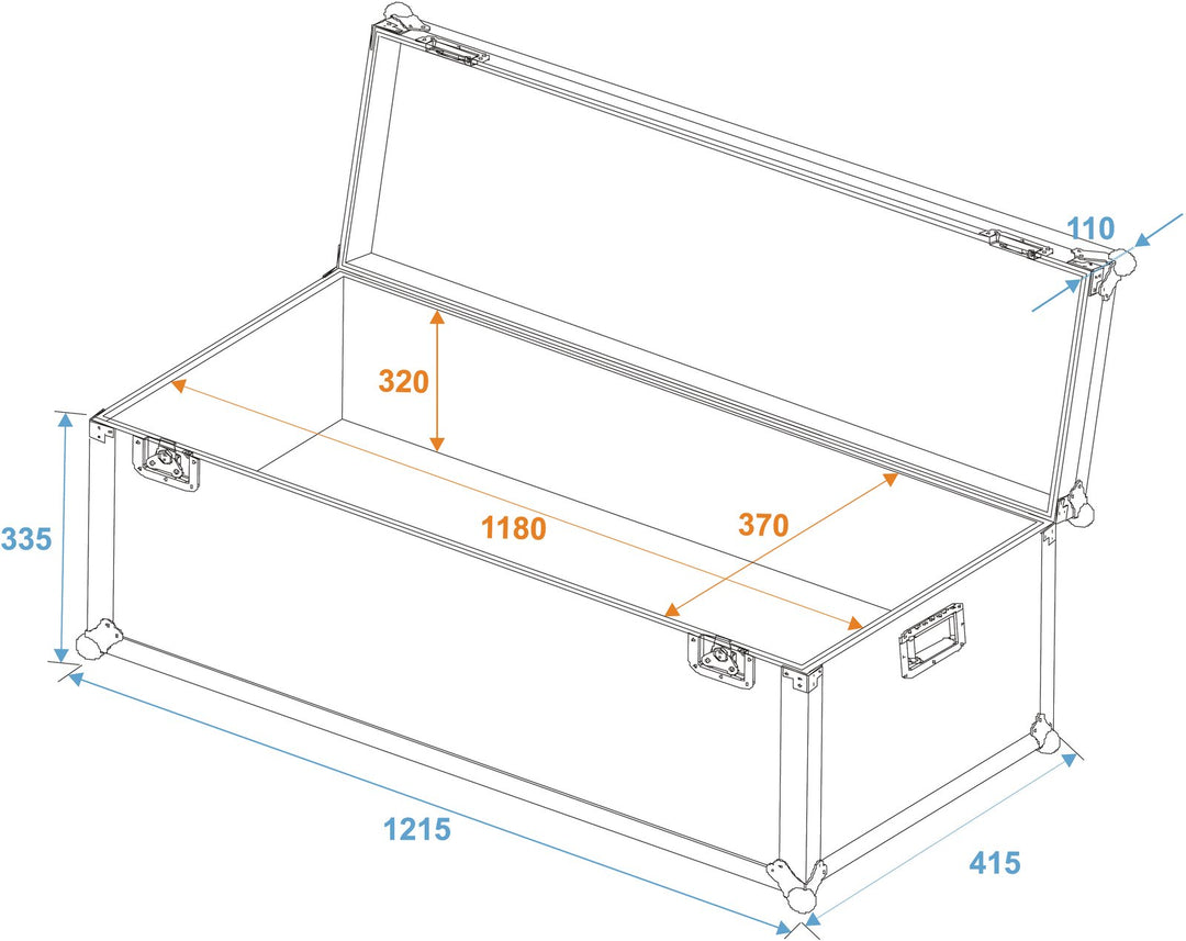 Eurolite Flightcase di Trasporto (121,5 x 41,5 x 45,5cm)