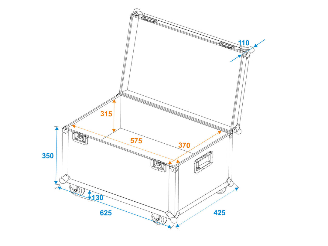 ROADINGER Custodia universale da trasporto 60x40cm con ruote