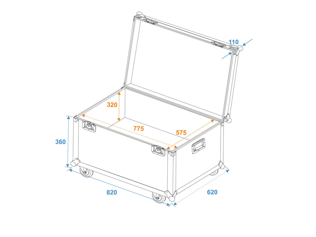Eurolite Flightcase da trasporto con ruote