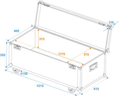 ROADINGER case universale da trasporto 120x40cm con ruote