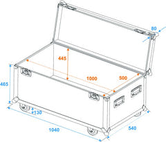 Eurolite Flightcase Pro con Ruote (100 x 50 x 50cm)
