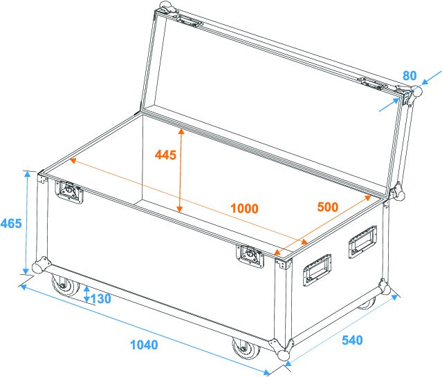 Eurolite Flightcase Pro con Ruote (100 x 50 x 50cm)