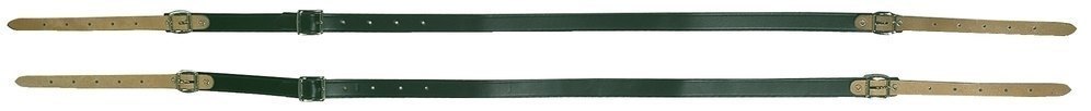 GEWA cinghie per fisarmonica da 20 mm in pelle nera per 40 e 48 bassi, set