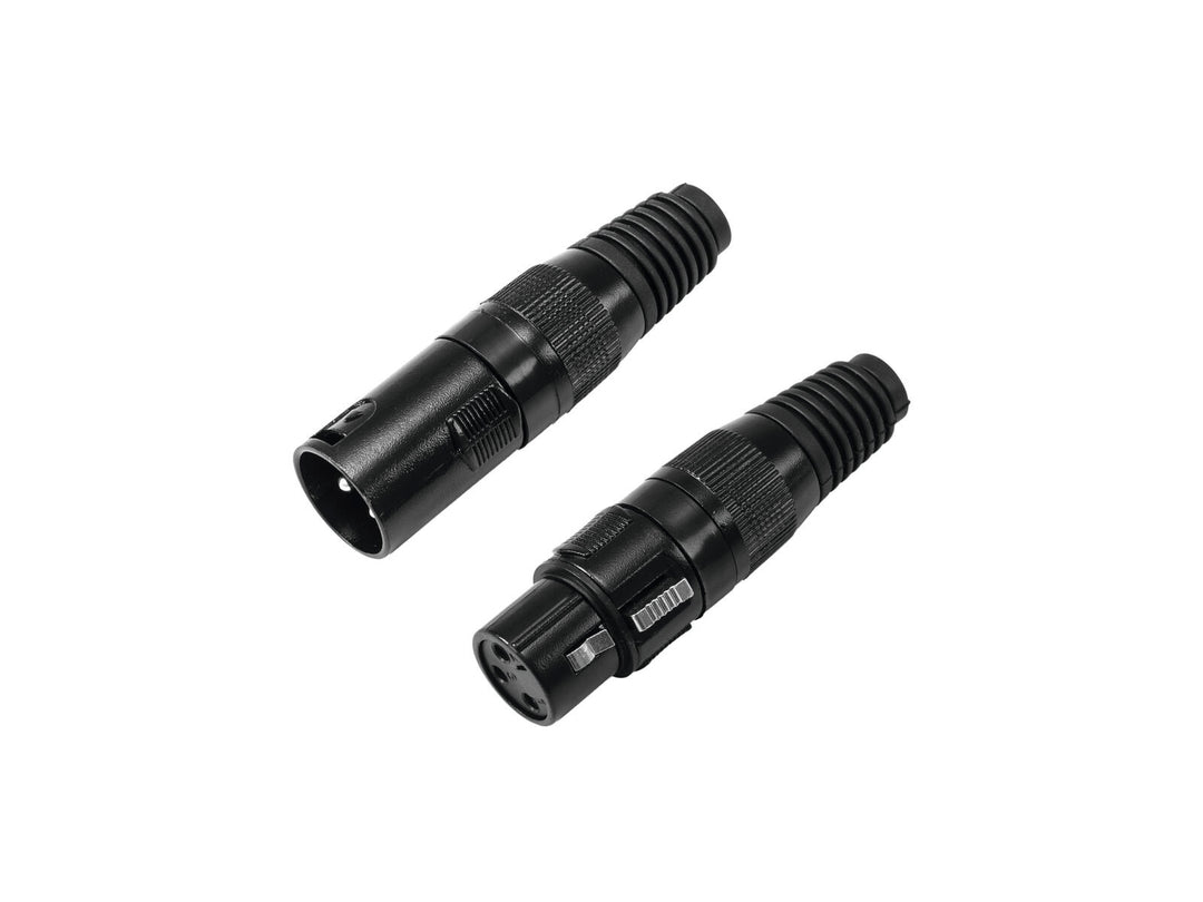 OMNITRONIC set presa/spina XLR a 3 pin con alloggiamento nero 5x