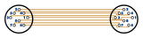 OMNITRONIC DIN Cable 8-pin 3m