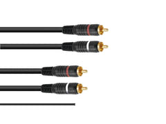 OMNITRONIC Cavo RCA 2x2 massa 1.5m