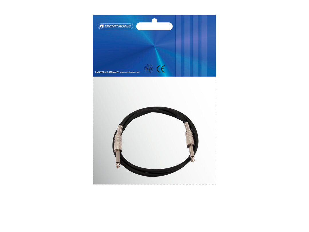 OMNITRONIC Cavo Jack 6.3 mono 1m bk