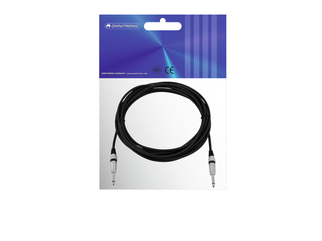 OMNITRONIC Cavo Jack 6.3 mono 6m bk ROAD