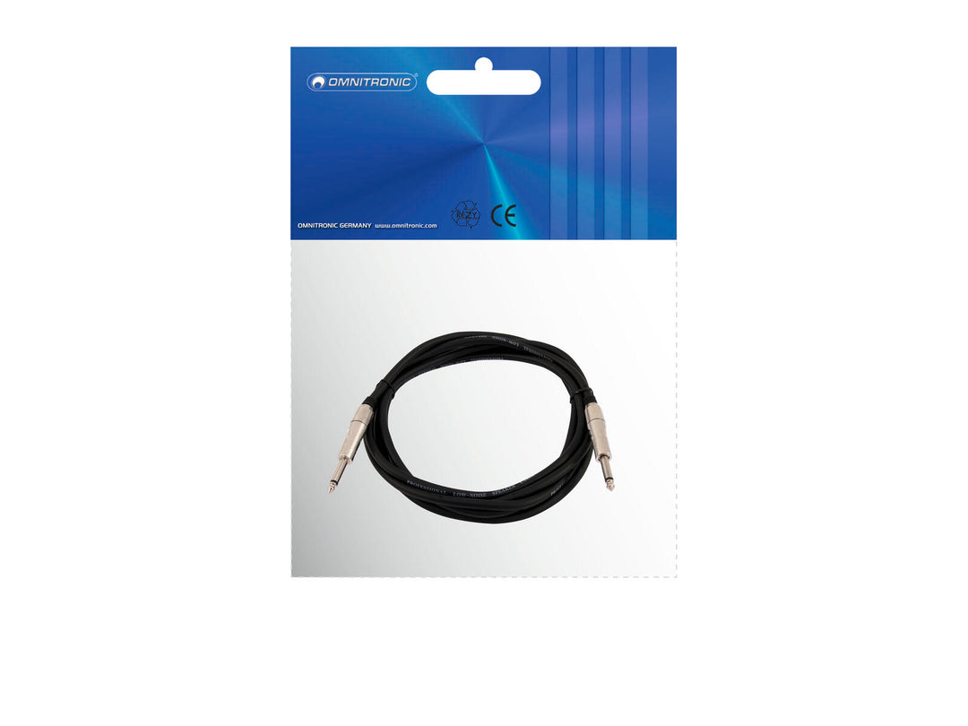 OMNITRONIC Cavo per altoparlante Jack 2x1.5 1.5m nero
