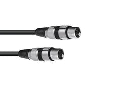OMNITRONIC Cavo adattatore XLR(F)/XLR(F) 0.2m bk