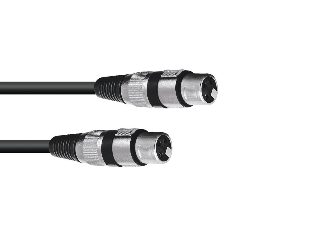 OMNITRONIC Cavo adattatore XLR(F)/XLR(F) 0.2m bk