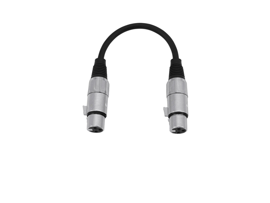 OMNITRONIC Cavo adattatore XLR(F)/XLR(F) 0.2m bk