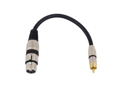 OMNITRONIC Cavo adattatore XLR(F)/RCA(M) 0.2m bk