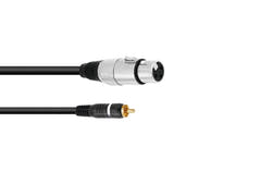 OMNITRONIC Cavo adattatore RCA/XLR(F) 2m bk