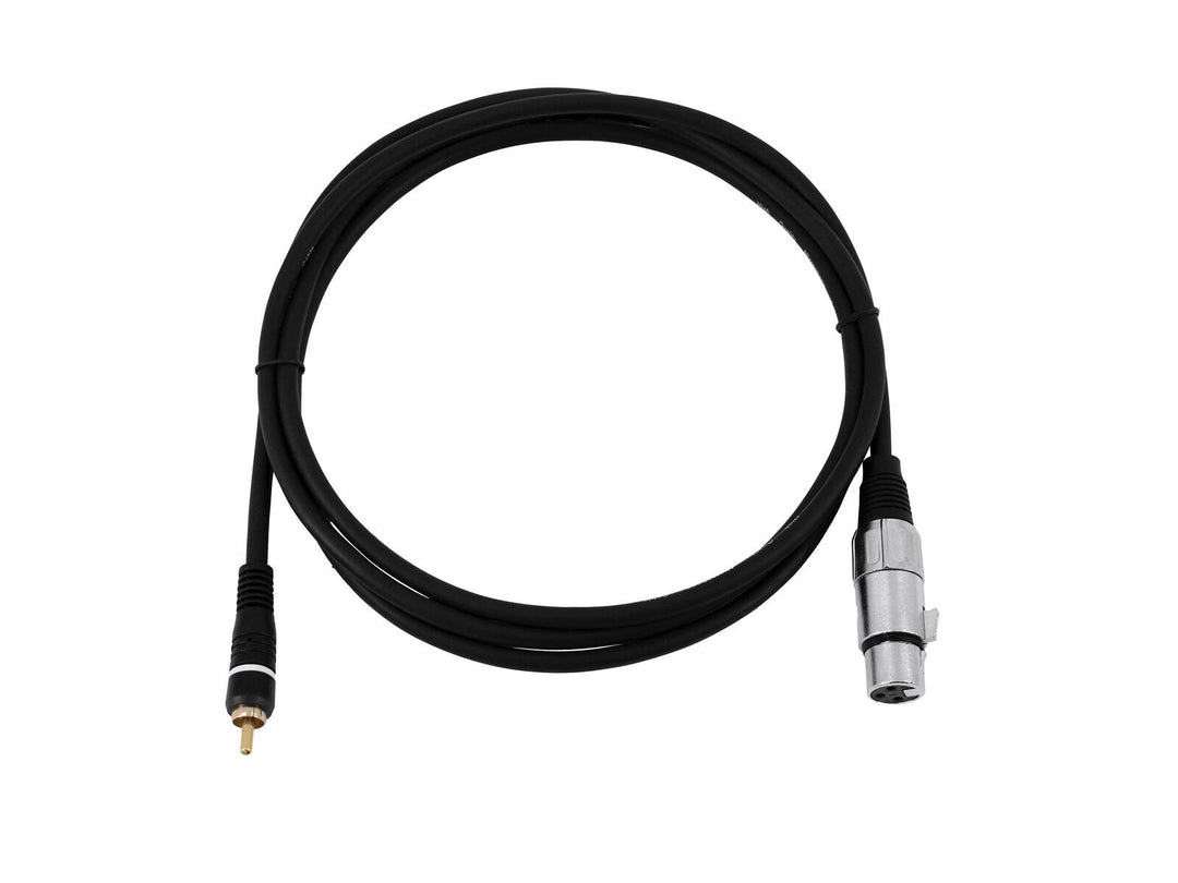 OMNITRONIC Cavo adattatore RCA/XLR(F) 2m bk