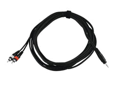 OMNITRONIC Cavo adattatore Jack 3.5/2xRCA 6m bk
