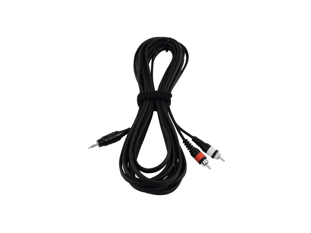 OMNITRONIC Cavo adattatore Jack 3.5/2xRCA 6m bk