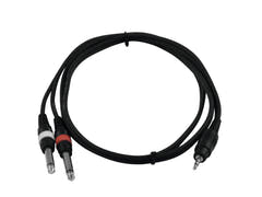 Cavo adattatore OMNITRONIC Jack 3.5/2xJack 1.5m bk