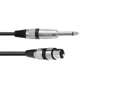 Cavo adattatore OMNITRONIC XLR(F)/Jack mono 0.9m bk