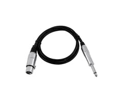 Cavo adattatore OMNITRONIC XLR(F)/Jack mono 0.9m bk