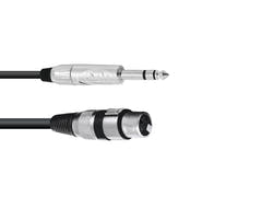 OMNITRONIC Cavo adattatore XLR(F)/Jack stereo 2m bk