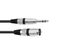 OMNITRONIC Cavo adattatore XLR(M)/Jack stereo 0.9m bk