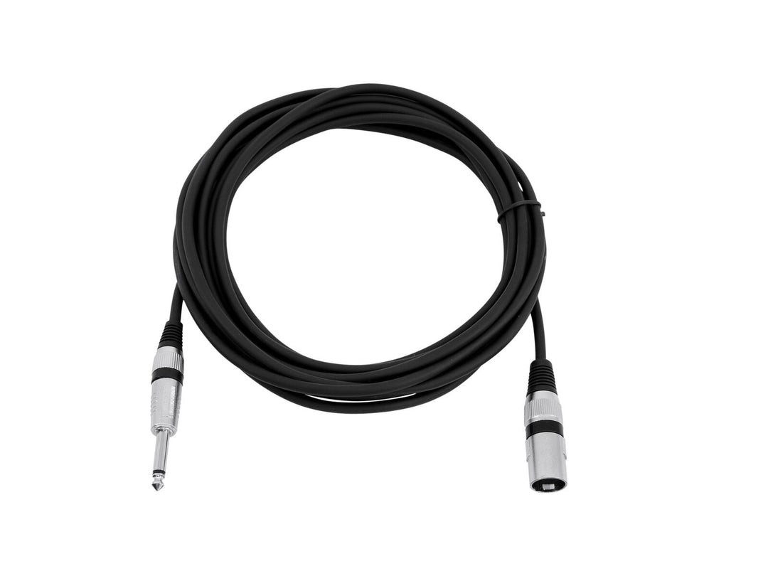 OMNITRONIC Cavo adattatore XLR(M)/Jack mono 5m bk