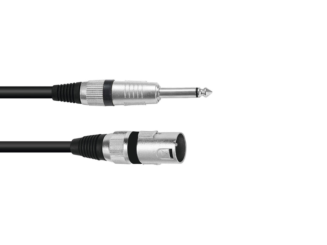 OMNITRONIC Cavo adattatore XLR(M)/Jack mono 10m bk