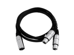 OMNITRONIC Cavo adattatore XLR(M)/2xXLR(F) 0.5m bk
