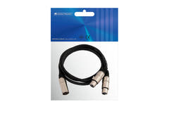 OMNITRONIC Cavo adattatore XLR(M)/2xXLR(F) 0.5m bk