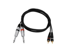 OMNITRONIC Cavo adattatore 2xJack/2xRCA 1.5m bk