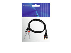 OMNITRONIC Cavo adattatore 2xJack/2xRCA 1.5m bk