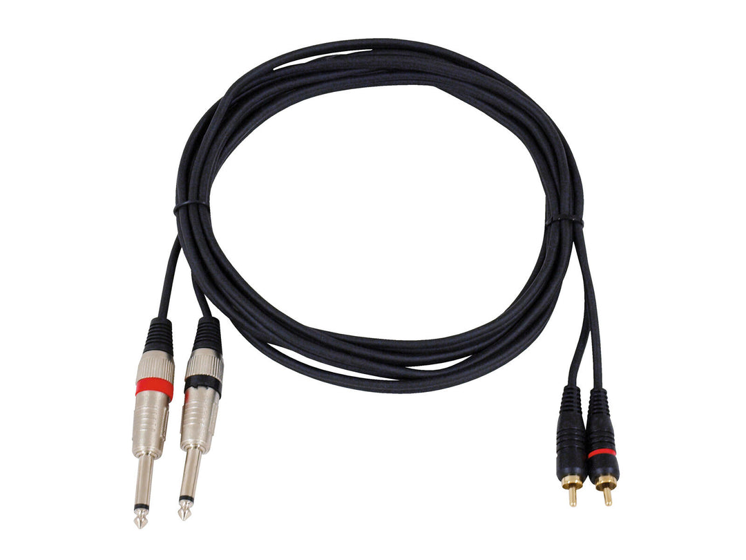 OMNITRONIC Cavo adattatore 2xJack/2xRCA 3m bk