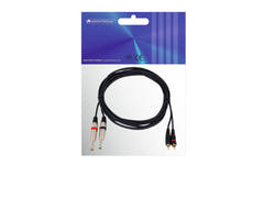 OMNITRONIC Cavo adattatore 2xJack/2xRCA 3m bk
