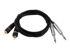 OMNITRONIC Cavo adattatore 2xJack/2xRCA 6m bk