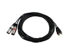 OMNITRONIC Cavo adattatore 2xXLR(M)/2xRCA 6m bk