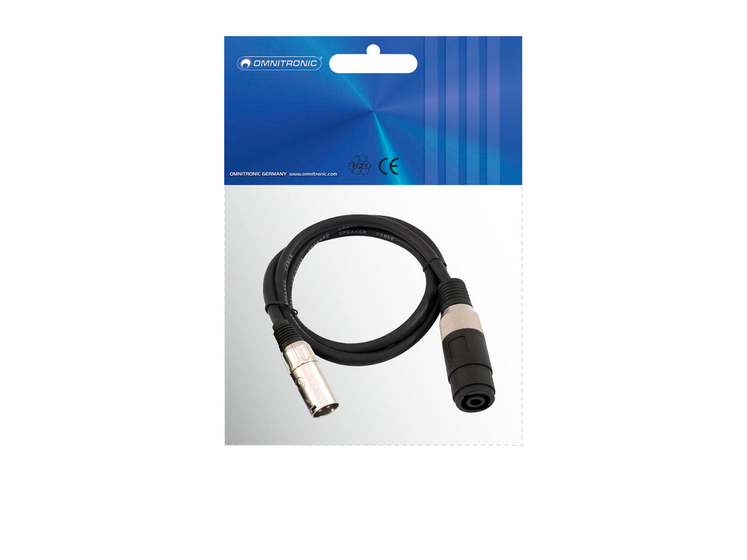 OMNITRONIC Cavo adattatore Speaker(F)/XLR(M) 1m bk