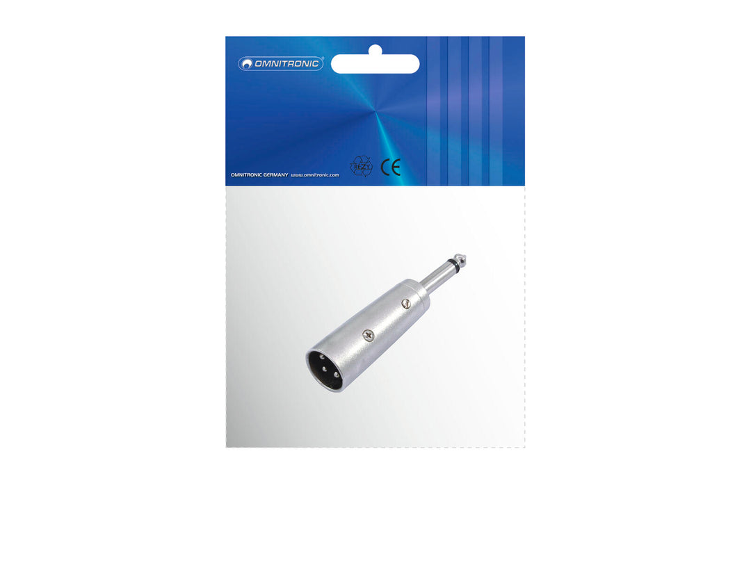 OMNITRONIC Adattatore XLR(M)/Jack(M) mono