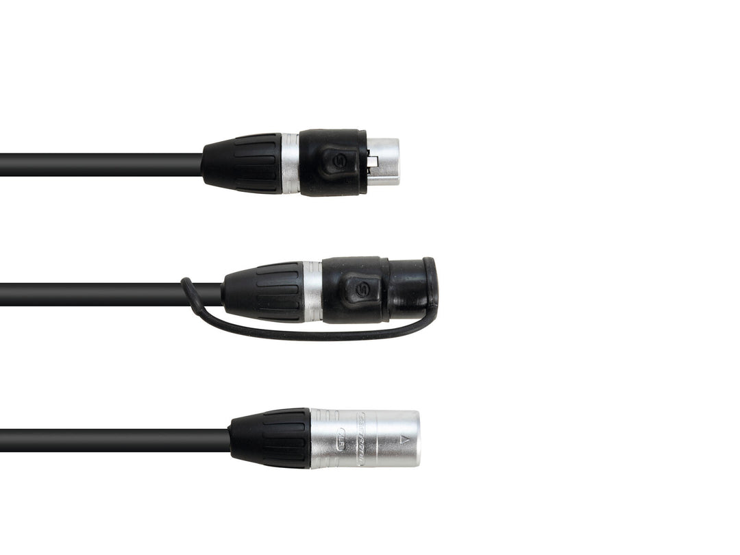 EUROLITE cavo adattatore DMX IP XLR 3-pin(m)/2xIP XLR 3-pin(f)