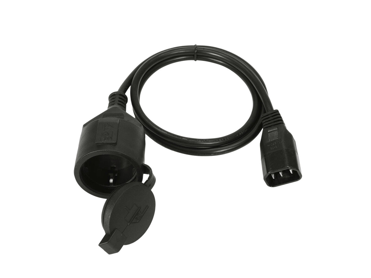OMNITRONIC Adapter Cable IEC(M)/Safety Plug(F) 1m
