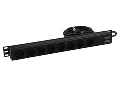 Eurolite R-19-8 1U Rack Distribuzione di corrente (Schuko)